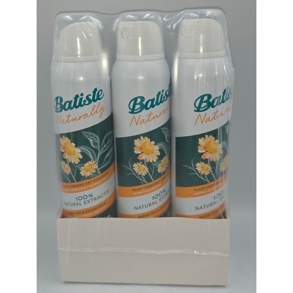 3X Batiste Naturally Plant Powered Dry Shampoo Green Tea And Chamomile 4.23 oz